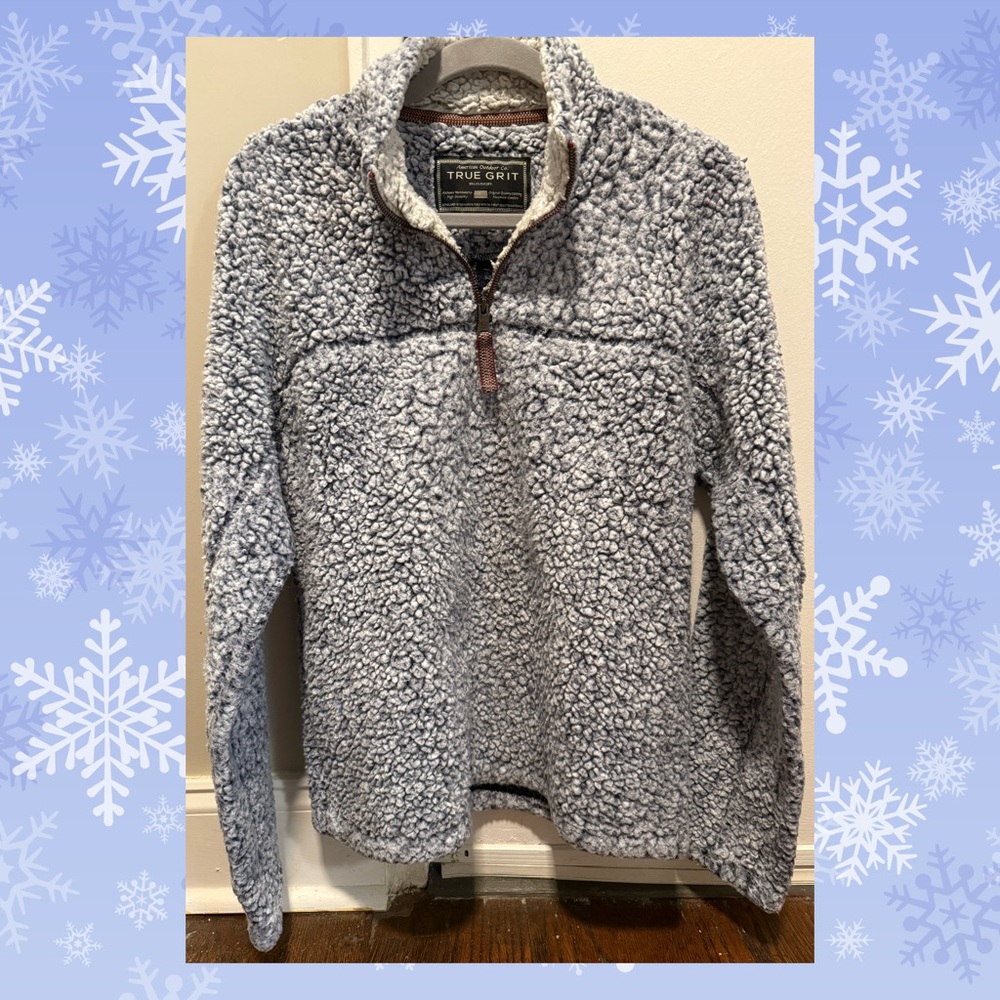 True Grit Gray 1/4 Zip Pullover